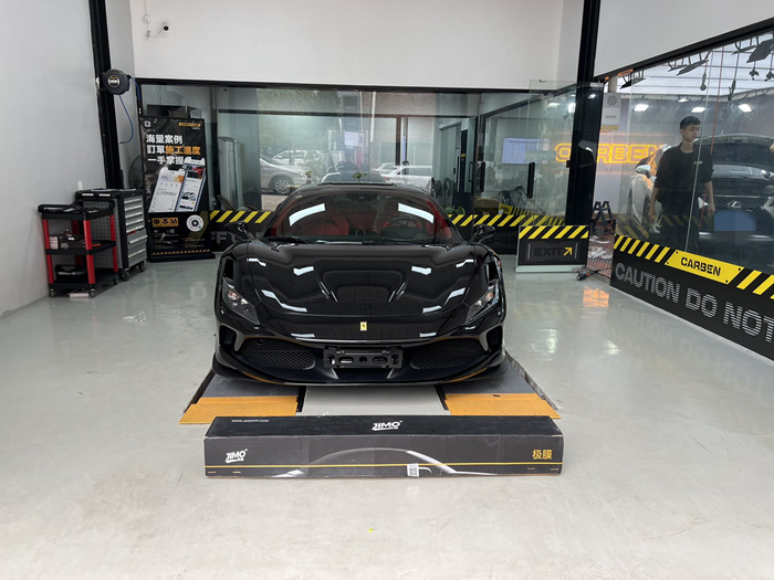 法拉利F8隱形車衣施工案例